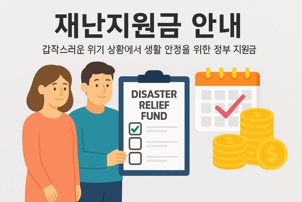 갑작스러운 위기 상황에서 생활 안정을 돕는 정부 지원 제도